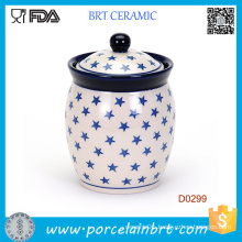 China Hand Made Kitchen Ceramoic Storage Jar Sugar Coffee Jar